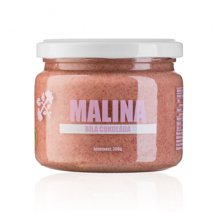 Malina s kešu a bílou čokoládou Malina s kešu a bílou čokoládou