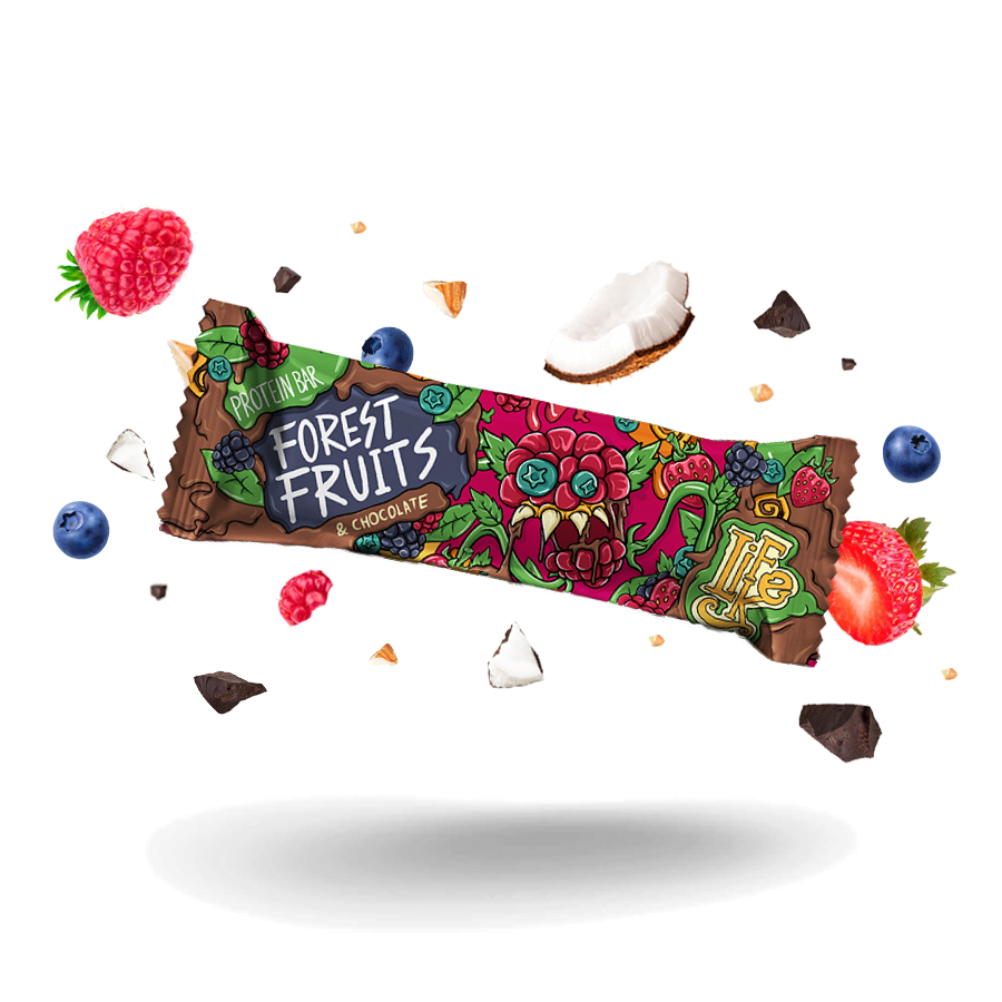 Protein Bar Forest fruit & chocolate se sladidlem