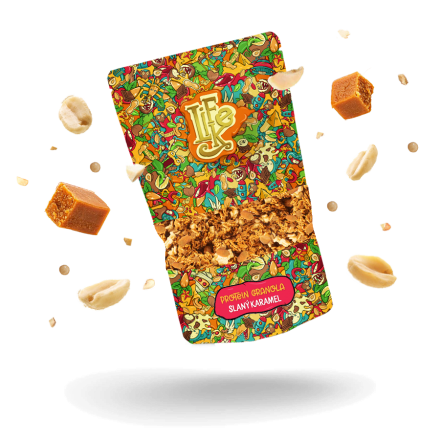 Protein granola slaný karamel