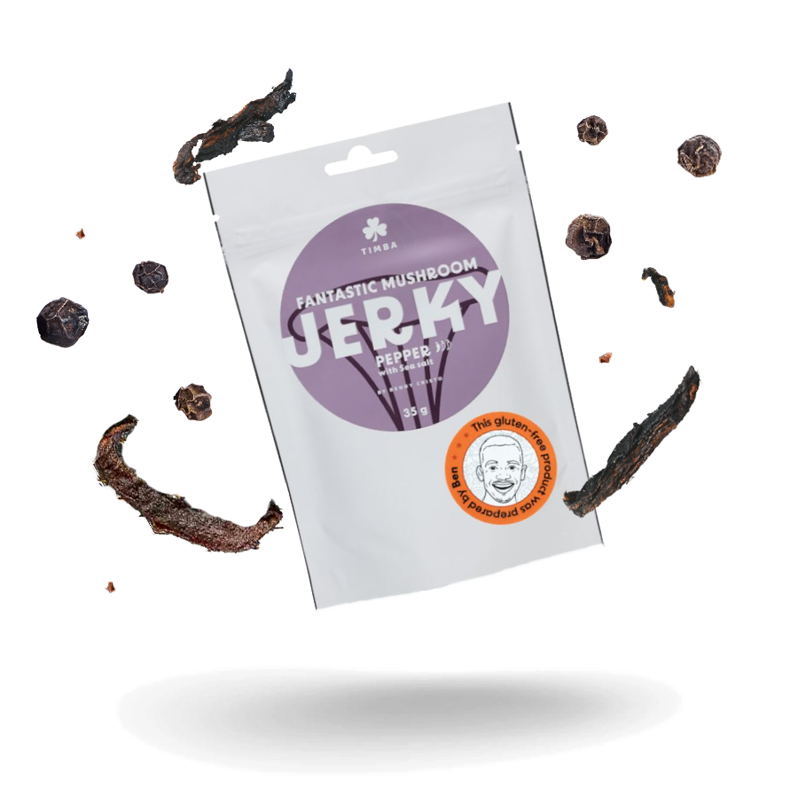 Fantastic Mushroom Jerky - Pepper with Sea salt Fantastic Mushroom Jerky - Pepper with Sea salt